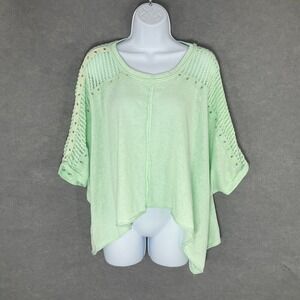Anthropologie Top Dolman Sleeve M POL Green Comfy‎ Oversized Slouchy Blouse